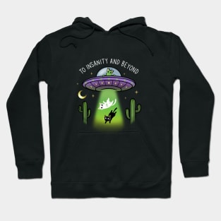 to insanity and beyond alien ufo cats Hoodie